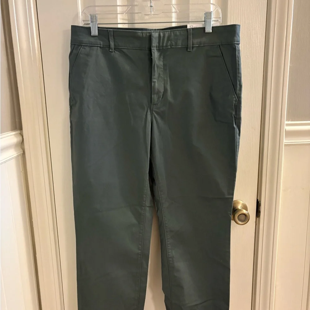 LOFT Girlfriend Chino Pants in Dark Green